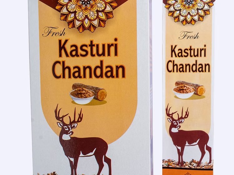 Kasturi Chandan incense box design