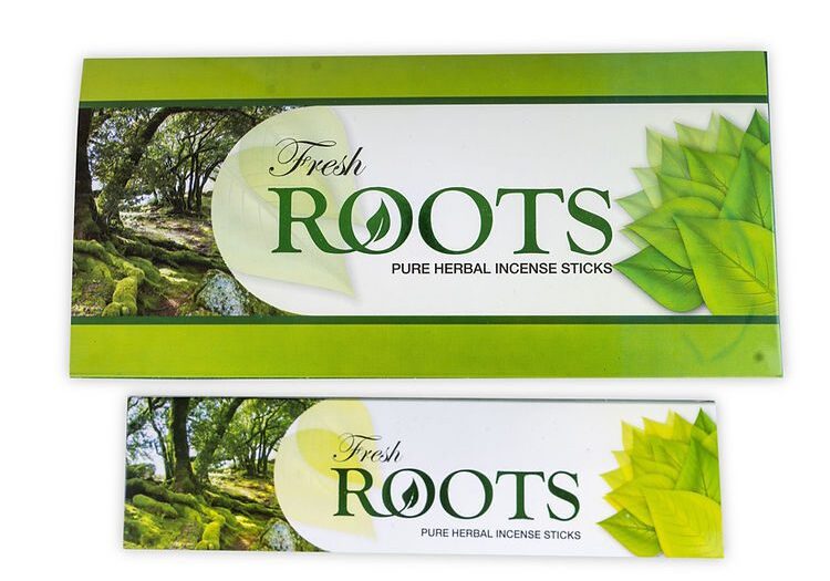 Green-themed herbal incense packaging