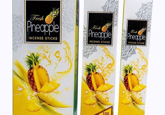 Fresh pineapple incense boxes