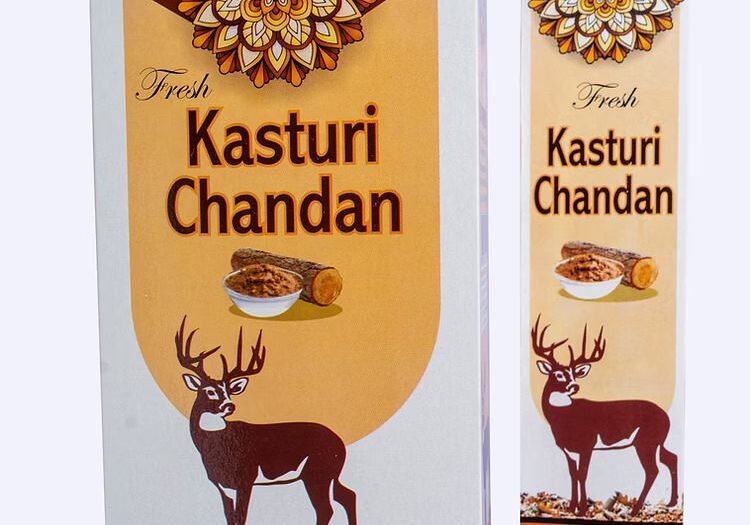 Kasturi Chandan incense box design